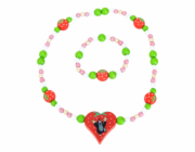 Detoa Náhrdelník a náramek Krtek a jahůdky