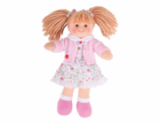 Panenka Bigjigs Toys látková Poppy, 28 cm