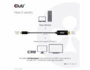 Club3D aktivní kabel HDMI na USB-C, 4K60Hz, 1.8m, M/M
