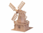 Woodcraft Dřevěné 3D puzzle Větrný mlýn přírodní