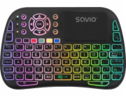 Savio SAVMKW-04 klávesnice pro mobilní zařízení QWERTY Americká angličtina USB typu C Černá