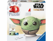 3D puzzle koule Mandalorian Grogu s ušima, puzzle