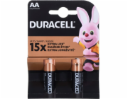Alkalické baterie DURACELL BASIC AA/LR6 K2 - blistrová karta 2 kusy