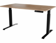 Psací stůl s elektrickým nastavením výšky MOON LONG 150x80x72-120 černý/wotan