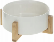 Mísa, 23 cm, bílá/dřevěná