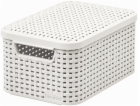Box Curver Style S 6L s víkem krémově bílý