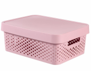 Box Curver Infinity Dots 11L s víkem růžový