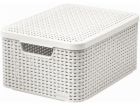 Box Curver Style M 18L s víkem krémově bílý