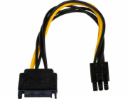 Akyga adapter SATA/PCI-Express 6-pin/15cm