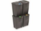 Odpadkový koš Prosperplast SORTIBOX 4 x 35 l šedý