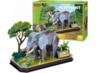 CubicFun - Puzzle 3D Zvířecí kamarádi Slon - 42 dílků