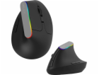 Bezdrátová vertikální myš Delux M618C 2,4G 1600DPI RGB (Č...
