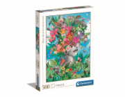 Clementoni - Puzzle 500 Hlavou v džungli