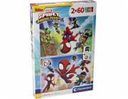 Clementoni - Puzzle 2x60 Spidey a jeho úžasní přátelé