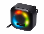 Přenosný reproduktor Trevi, XR 8A12 BK, přenosný kapesní reproduktor, poutko,  IPX4, LED indikátor