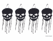 Halloween dekorace závěsné lebky