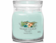 Svíčka Yankee Candle Signature střední, Aloe & Agave, Aloe a agáve, 368 g