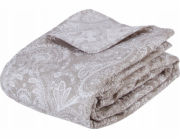 Béžový přehoz Atmosphera s dekoračními polštáři, přehoz na postel, přehoz na rozkládací pohovku, moderní přehozy do ložnice