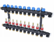 Rozvaděč Afriso ProCalida EF1 K, 10 topných okruhů, G1, 0,2 - 1,6 l/min.