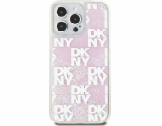 DKNY  Liquid Glitter Multilogo – pouzdro iPhone 15 Pro Max (růžové)