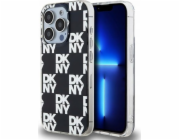 DKNY  DKHCP15LHDLCEK iPhone 15 Pro 6.1 černo/černé pevné pouzdro IML kostkovaný mono vzor