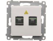 Kontakt-Simon Simon 54 Optická vlákna / optická dvojitá zásuvka bílá DGS2.01/11