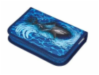 Penál Herlitz Blue Shark, 20,5 cm x 14 cm, modrý