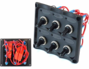 TurboWorks_F Switch Panel 12V SPST/ON-OFFx6, 3B 15A IP68