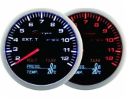 DRacing_F CLOCK DEPO WA 60mm - 4v1 Teplota výfuku, Volt, Lis na olej, Teplota