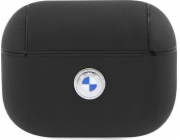 Pouzdro BMW BMAP2SSLBK Apple AirPods Pro 2 černo/černé Logo Geniune Leather Silver