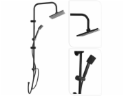 Sprchový set bez baterie na stěnu DÉŠŤ matná černá KO-CF6000020