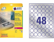 Avery Zweckform LABEL ZF 6129 DIA.30 20 LISTŮ STŘÍBRNÝ LABEL - L6129-20