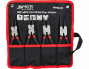 AWTools kleště na pojistné kroužky 200mm, 4 kusy, pouzdro (AW16640)