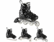 Nils Extreme NH10905 4v1 kolečkové brusle ČERNÁ LED VEL. S(31-34) INLINE BRUSLE S ROZMĚRY. EXTREME HOKEJOVÉ NEBE NILS