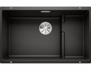 Blanco Subline 700-U Level Silgranit černý dřez se zátkou InFino, ocelový koš (526003)