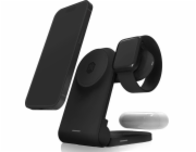 STM ChargeTree MAG - mobilní bezdrátová nabíječka 3v1 s MagSafe (černá)