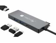 USB HUB Techly  Hub USB-C 4 v 1