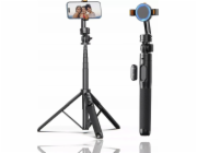 Selfie tyč Ulanzi Tripod Selfie Stick Stativ Bluetooth dálkové ovládání Monopod vysoký 160cm magnetický integrovaný držák telefonu / Ulanzi / Sk-05