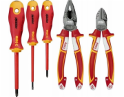 Sada nářadí Felo Sada 3 ks šroubováků FELO - ERGONIC VDE 4.0/PH1/PH2 + boční nůžky VDE 160 / kombinované kleště VDE 180 + magnetizér