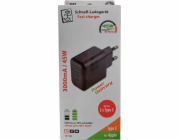 Nabíječka 2GO 2GO Netz-Ladegerät 100V-240V 2x USB typ C 3000mA schwarz