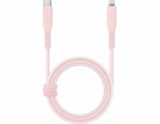 Energea USB kabel ENERGEA Flow USB-C - Lightning C94 MFI kabel 1,5m růžový/růžový 60W 3A PD Fast Charge