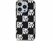DKNY  DKHCP15MHDLCEK iPhone 15 Plus / 14 Plus 6.7 černo/černé pevné pouzdro IML kostkovaný mono vzor