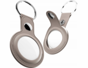 Class and Culture LLC KeyBudz AirTag Keyring - ochranné kožené pouzdro pro AirTag (pískově béžové)