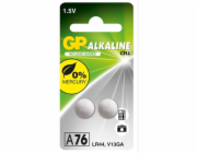 Baterie GP ALKALINE A76, LR44, 2 ks.