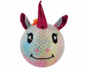 Nafukovací plyšový kamarád - Jednorožec duhový 23 cm