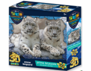 PRIME 3D PUZZLE - GES Sněžní leopardi 100 dílků
