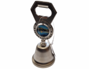 Kovový zvoneček s otvírákem Hradčany