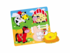 BABU - Dřevěná vkládačka zvířátka z farmy