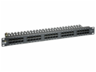 19" ISDN panel Solarix 50 x RJ45 černý 1U SX50-ISDN-BK