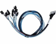 SUPERMICRO MCIO x8 (STR to STR), semi-flat, 40cm,32AWG,RoHS